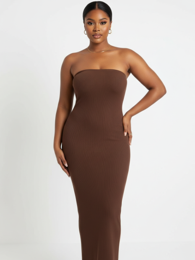 SHEIN Priv Solid Tube Bodycon Dress